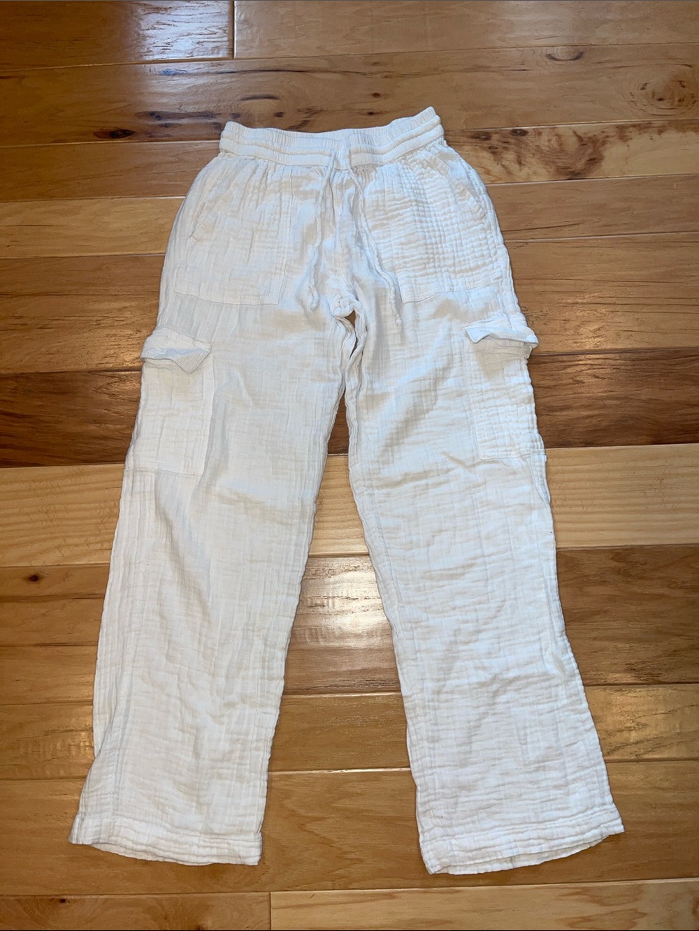 Aeropostale Lightweight White Cotton Cargo Pants